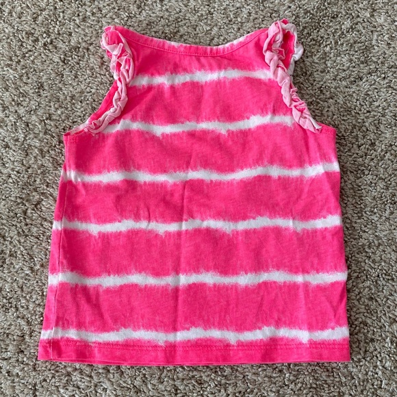 Circo baby girls toddler girls hot pink white tank t-shirt tee size 12 months - Picture 5 of 6